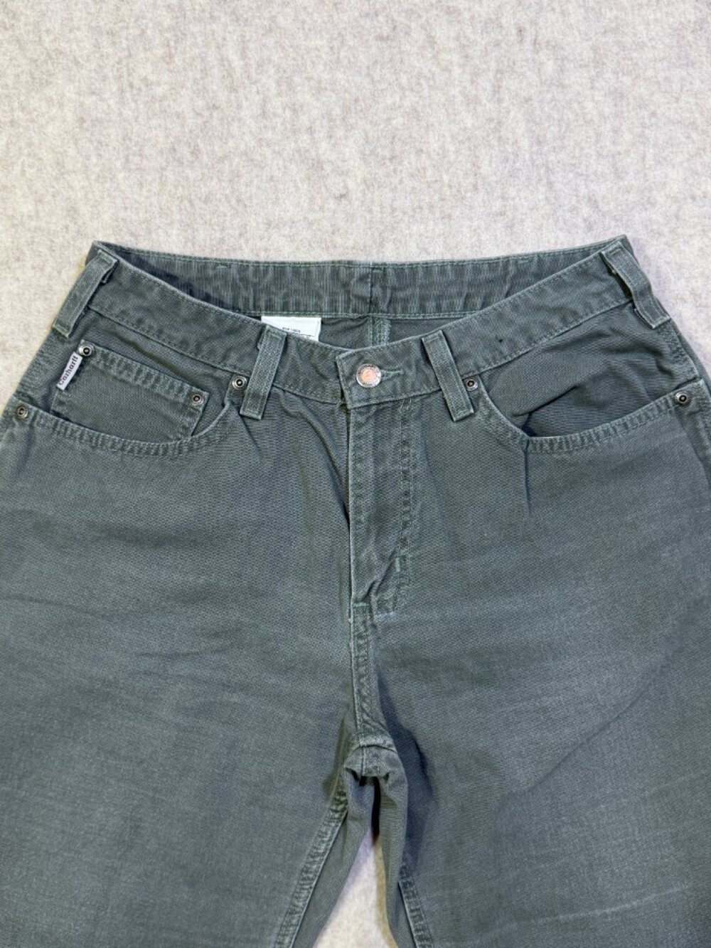Carhartt Relaxed Fit Canvas Carpenter Pants | 8x30 Dark Moss | WB159 DMS Women's